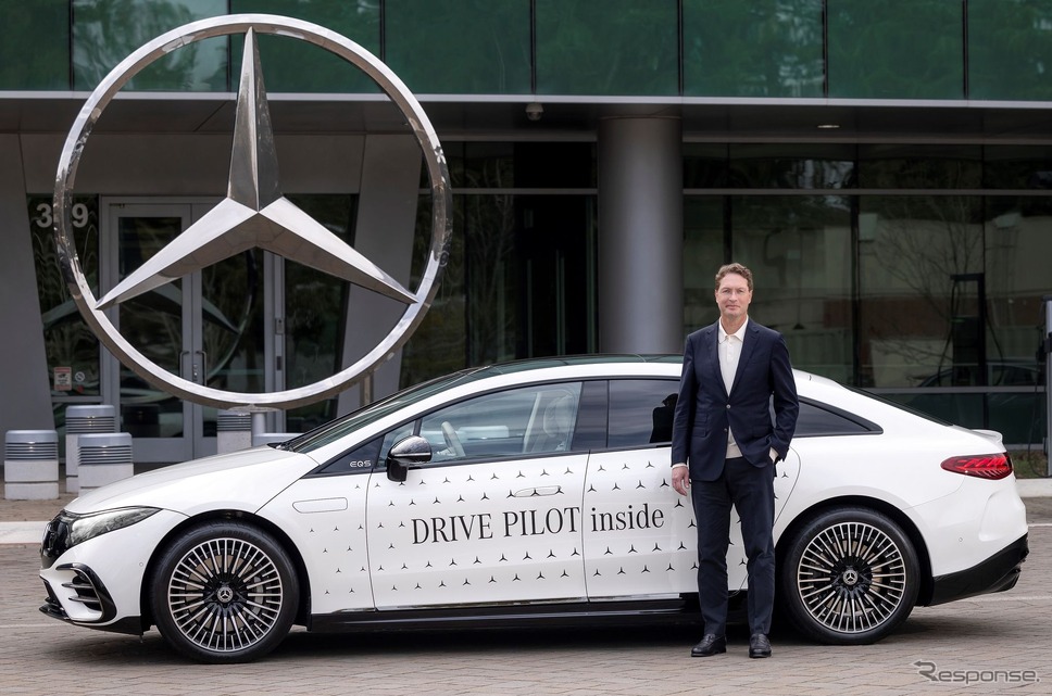 メルセデスベンツの自動運転「ドライブ・パイロット」を搭載した EQS《photo by Mercedes-Benz》