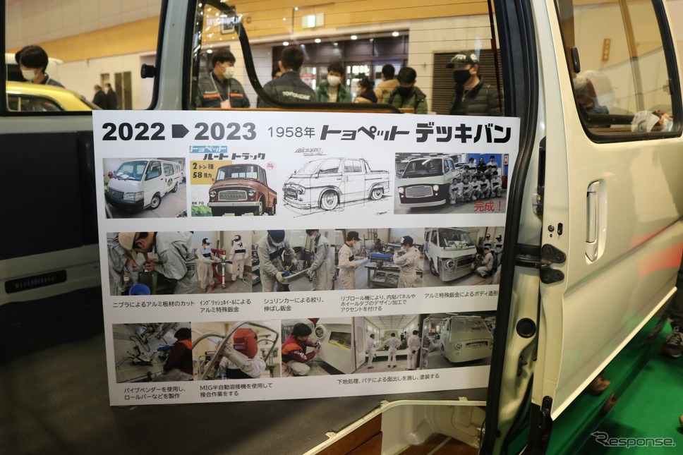“見えない”手間が凄い! 学生の情熱がカスタムしたハイエース…大阪オートメッセ2023《写真撮影 土田康弘》