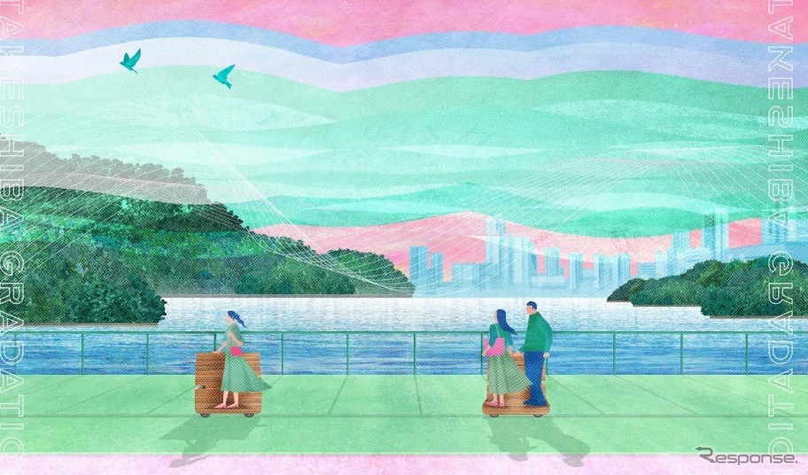 自動走行モビリティの実証実験イメージ《画像提供 JR東日本》