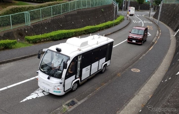 2022年9月の自動運転バス実証実験の様子《写真提供 東急》