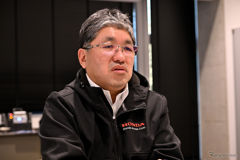 ギャザズの開発を手掛けるホンダアクセス 商品開発部の大坪浩也氏《写真撮影 雪岡直樹》