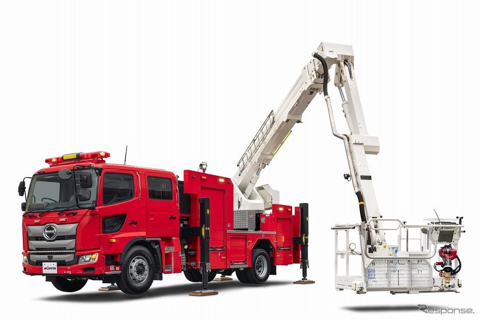 21mブーム付多目的消防ポンプ自動車 MVF21（参考画像）《写真提供 モリタホールディングス》