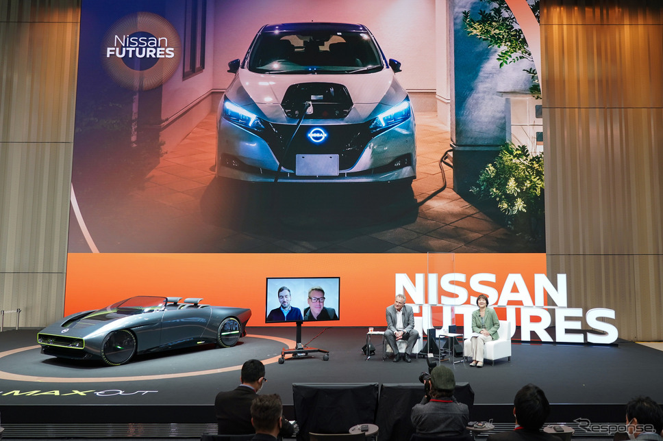V2Xとバッテリーの二次利用をテーマとしたパネルディスカッション(Nissan FUTURES 2023)《写真提供 日産自動車》