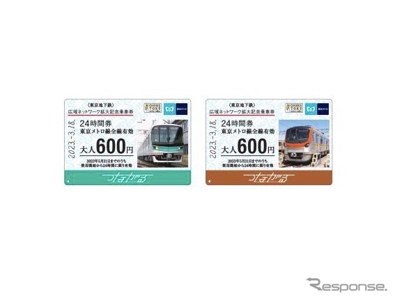 東京メトロが発売する記念乗車券。3月18日8時から東京メトロ旅客案内所とウェブサイト「メトロの缶詰」で発売する。《画像提供 東京地下鉄》