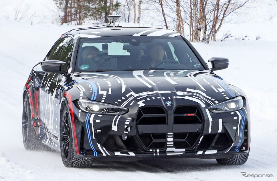 BMW Mが開発する高性能4モーターEVのプロトタイプ（スクープ写真）《APOLLO NEWS SERVICE》