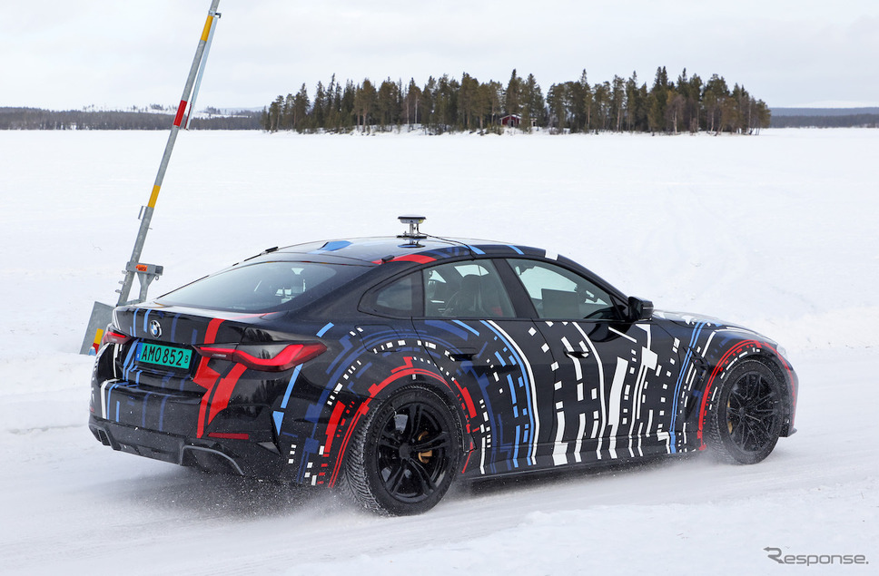 BMW Mが開発する高性能4モーターEVのプロトタイプ（スクープ写真）《APOLLO NEWS SERVICE》