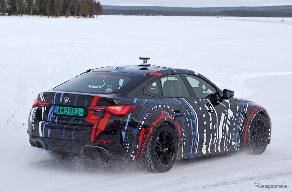 BMW Mが開発する高性能4モーターEVのプロトタイプ（スクープ写真）《APOLLO NEWS SERVICE》