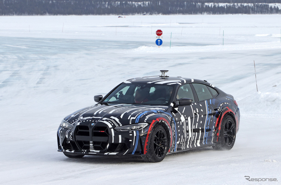 BMW Mが開発する高性能4モーターEVのプロトタイプ（スクープ写真）《APOLLO NEWS SERVICE》