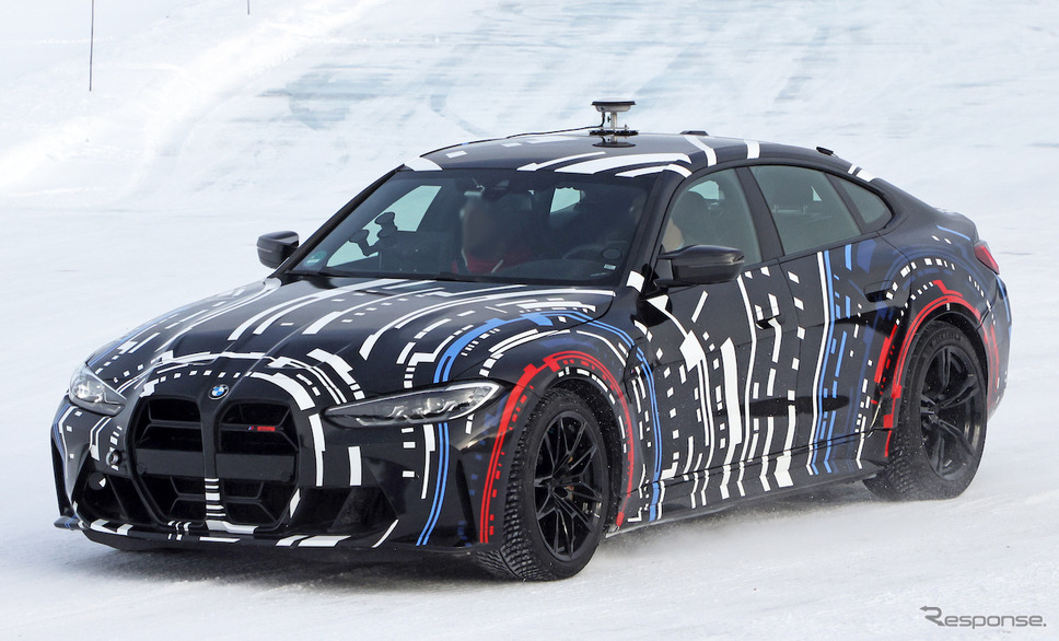 BMW Mが開発する高性能4モーターEVのプロトタイプ（スクープ写真）《APOLLO NEWS SERVICE》