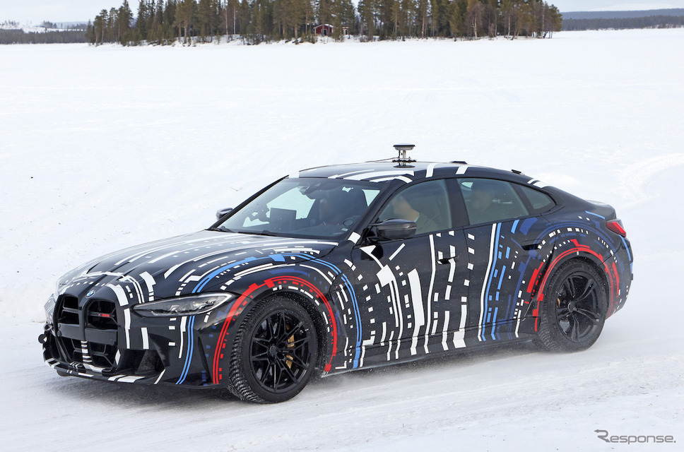 BMW Mが開発する高性能4モーターEVのプロトタイプ（スクープ写真）《APOLLO NEWS SERVICE》