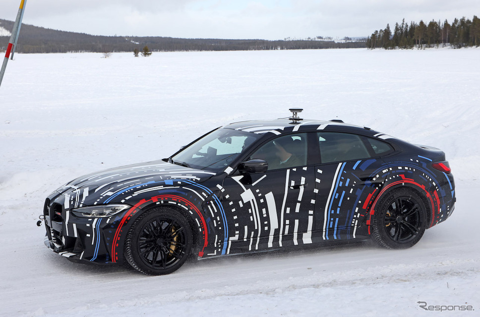 BMW Mが開発する高性能4モーターEVのプロトタイプ（スクープ写真）《APOLLO NEWS SERVICE》