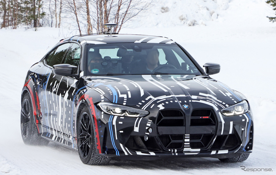 BMW Mが開発する高性能4モーターEVのプロトタイプ（スクープ写真）《APOLLO NEWS SERVICE》