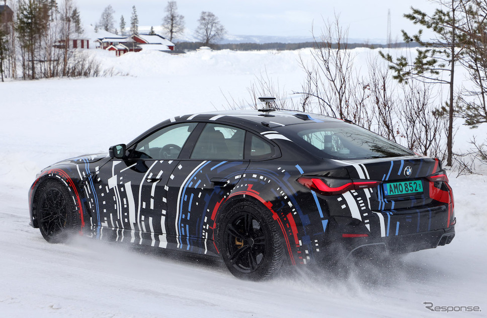 BMW Mが開発する高性能4モーターEVのプロトタイプ（スクープ写真）《APOLLO NEWS SERVICE》