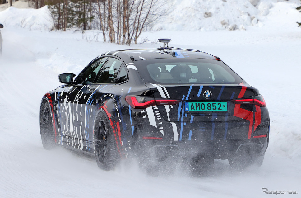 BMW Mが開発する高性能4モーターEVのプロトタイプ（スクープ写真）《APOLLO NEWS SERVICE》