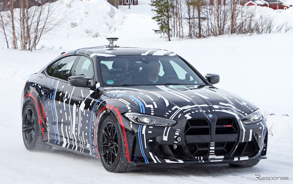 BMW Mが開発する高性能4モーターEVのプロトタイプ（スクープ写真）《APOLLO NEWS SERVICE》
