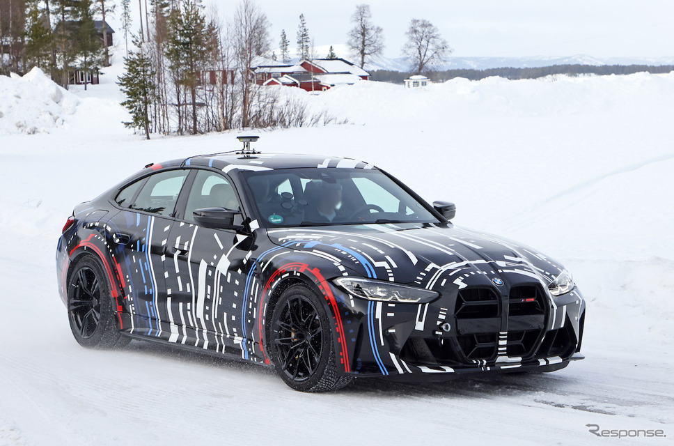 BMW Mが開発する高性能4モーターEVのプロトタイプ（スクープ写真）《APOLLO NEWS SERVICE》