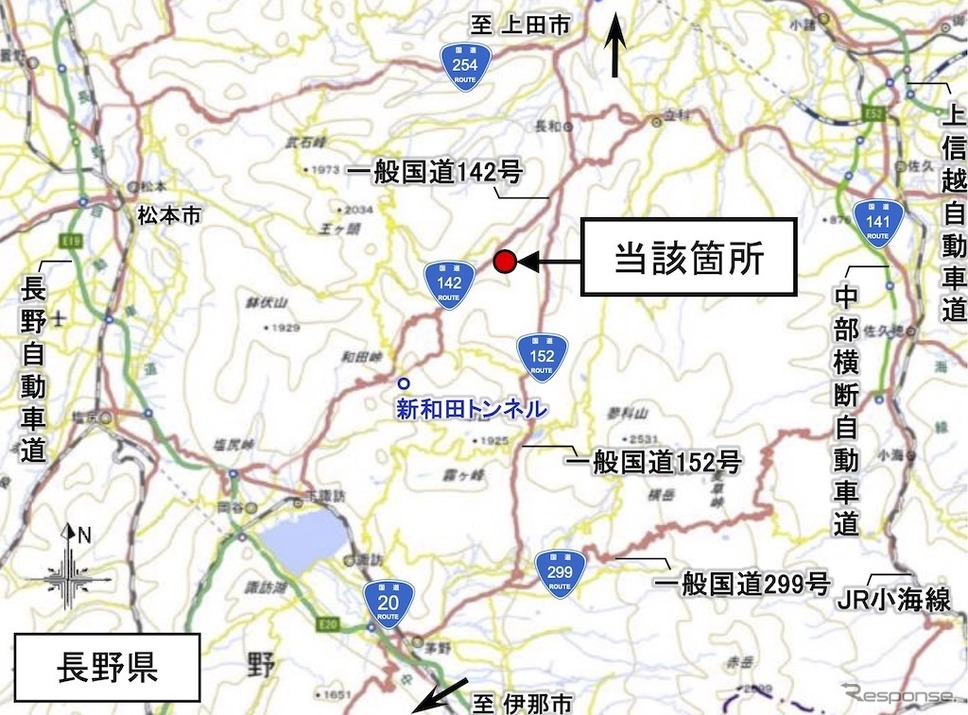 道の駅「和田宿ステーション」位置《画像提供 国土交通省》