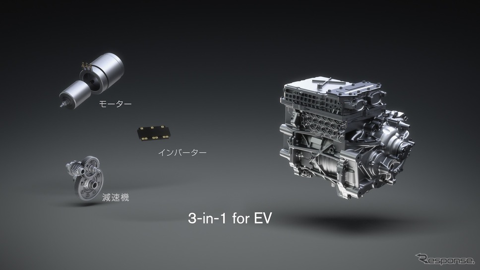 EV用の新開発電動パワートレイン「3-in-1《写真提供:日産自動車》