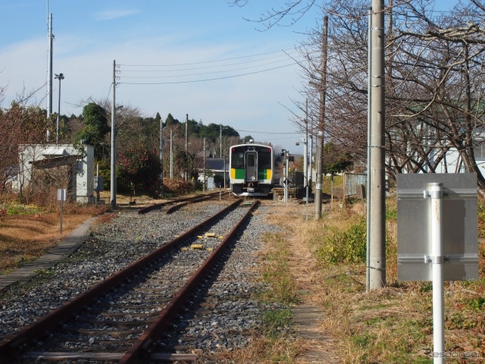 久留里線の終点・上総亀山駅。首都圏に近い線区では同線の久留里〜上総亀山間の輸送密度が極端に低い。《写真提供 写真AC》