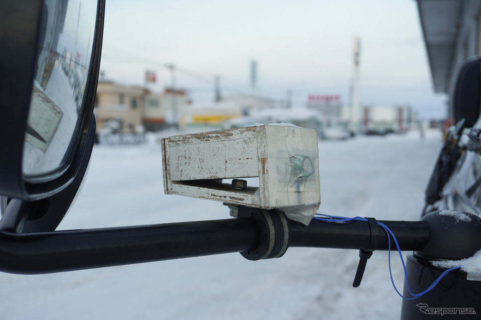 三菱ふそうのEVトラック『eキャンター』新型の寒冷地試験《写真撮影 レスポンス編集部》
