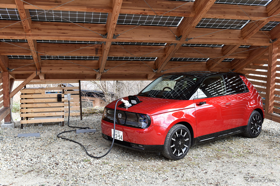 ホンダeによるV2H《写真撮影 中野英幸》