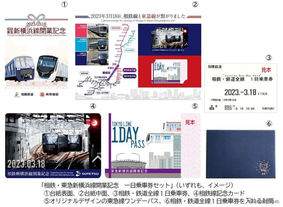 「一日乗車券セット」のセット内容。《画像提供 相模鉄道》