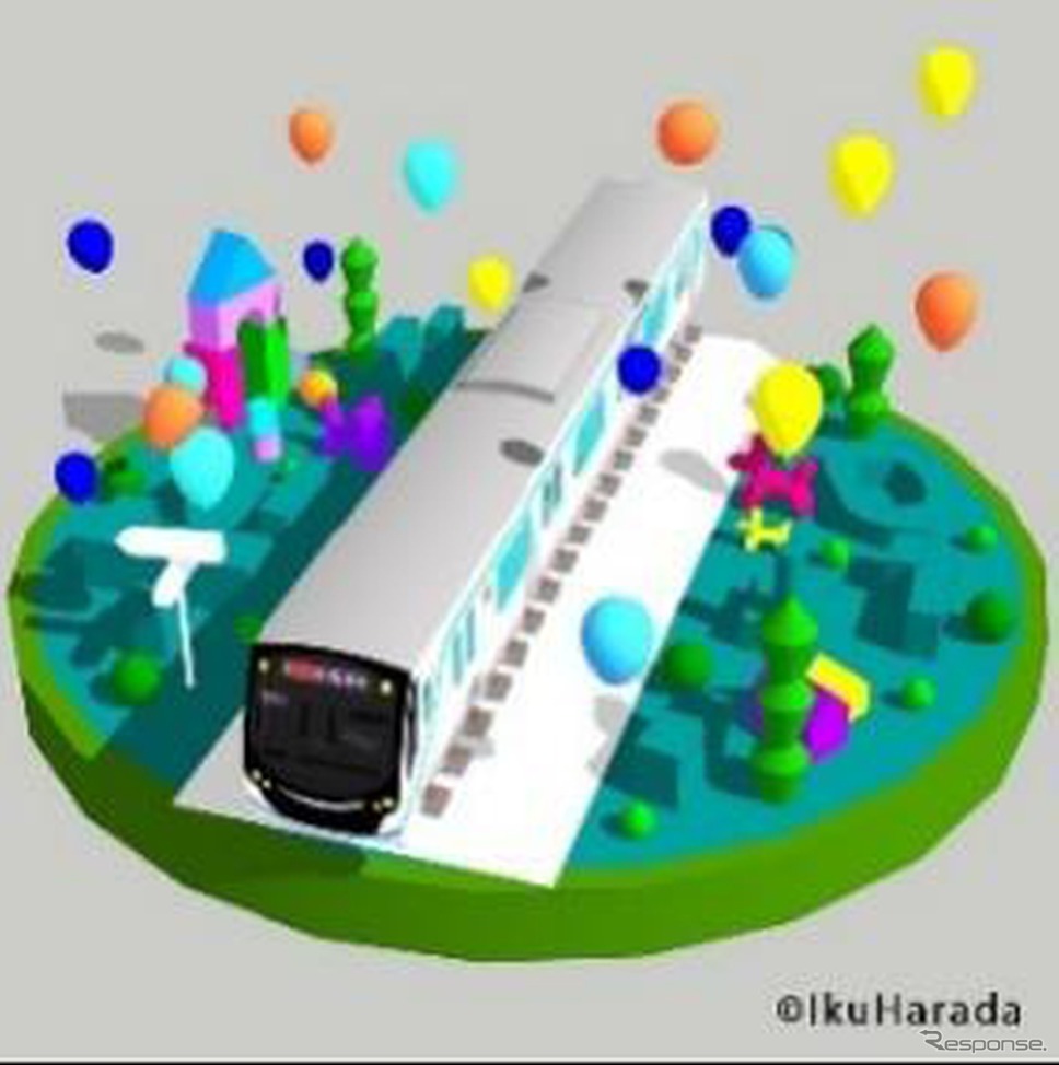 美術作家・原田郁氏による「Dreaming Railways」NFT。受取用URLを3月18日から東急公式Instagram(@tokyu railways)で配信。《画像提供 東急電鉄》