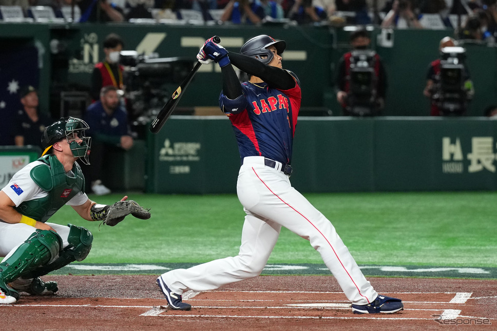 大谷選手(3月12日、WBC、対オーストラリア戦)《Photo by Masterpress - Samurai Japan/SAMURAI JAPAN/ゲッティイメージズ》