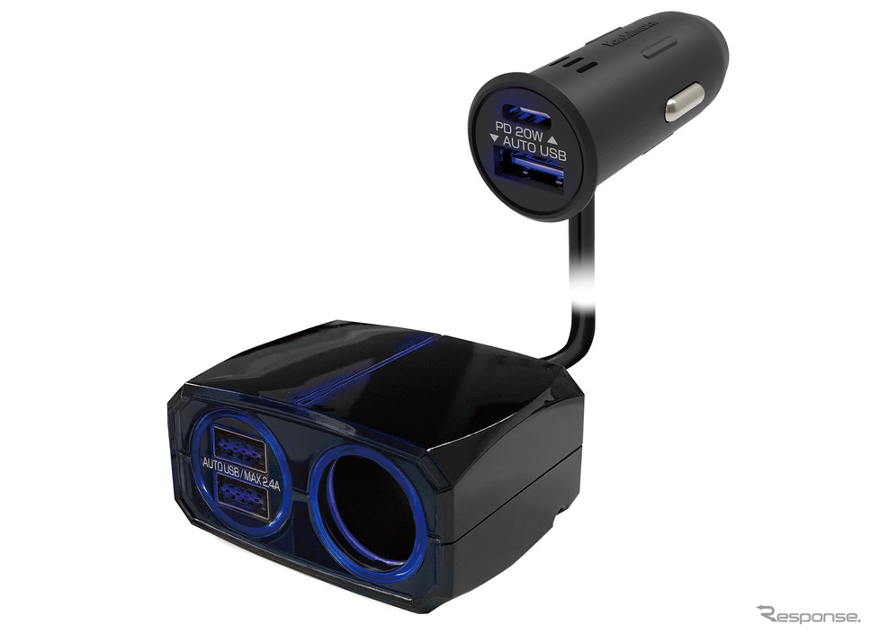 Kashimura・セパレートソケット 2USB-PD20W 急速充電（KX-229）Photo by カシムラ