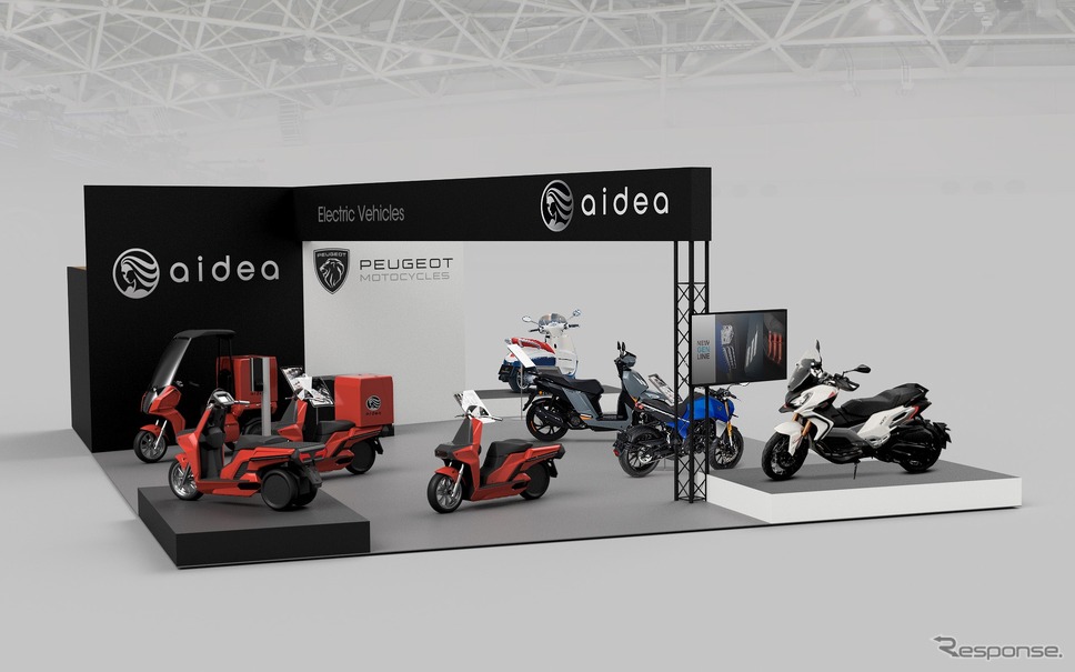 アイディア・プジョーモトシクルブース(イメージ)《写真提供 aidea》