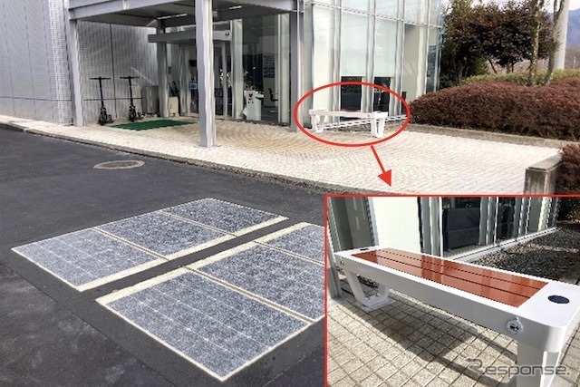 「Wattway Pack」の施工事例:民間工場(東亜利根ボーリング)でのスマートチェアとの連携《写真提供 東亜道路工業》
