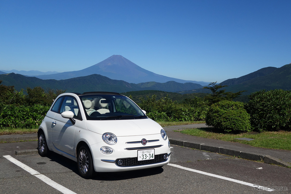 フィアット500Cツインエアのフロントビュー。《写真撮影 井元康一郎》