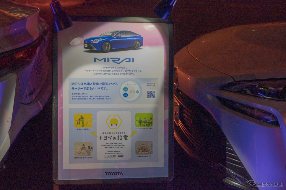 キッチンカーへも給電している。《写真撮影 関口敬文》