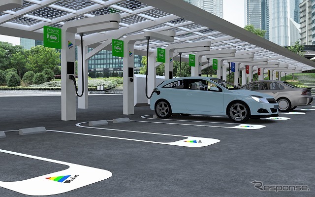 WeCharge急速充電ステーションのイメージ《画像提供 ユビ電》