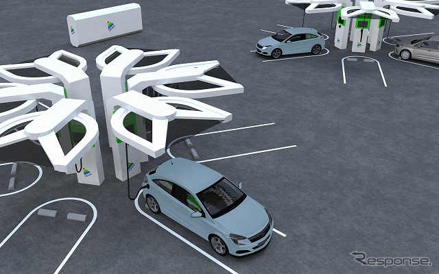 WeCharge急速充電ステーションのイメージ《画像提供 ユビ電》