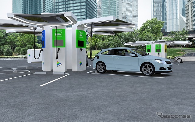WeCharge急速充電ステーションのイメージ《画像提供 ユビ電》