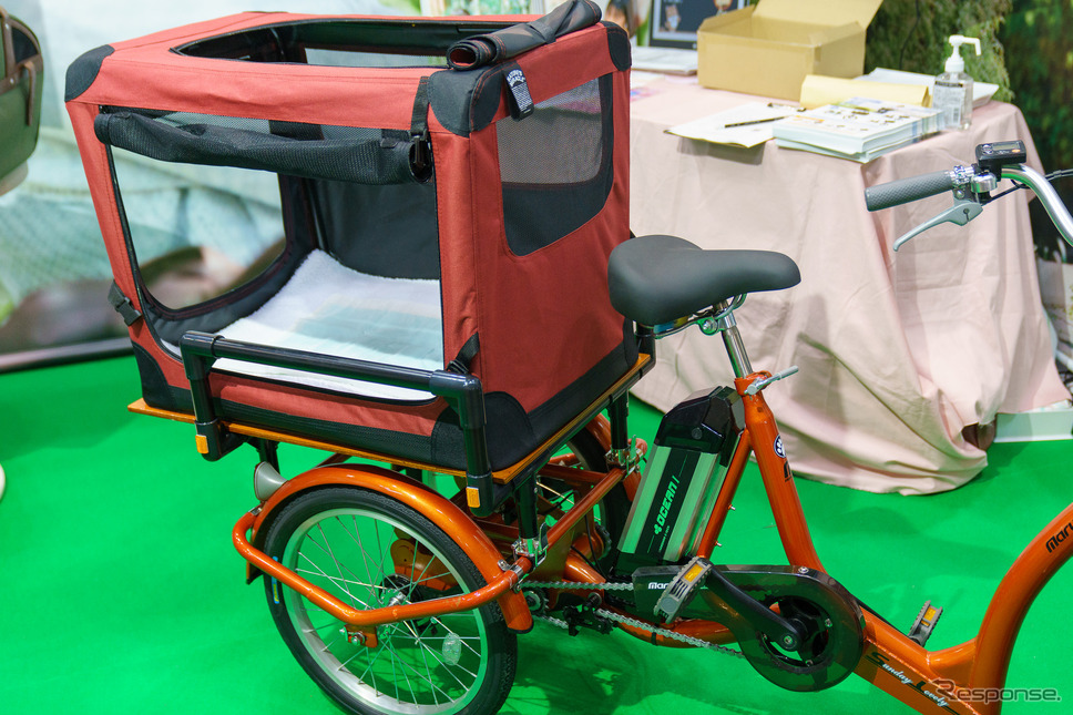 電動三輪車には30kgほどのペットが乗せられる予定だそうだ《写真撮影 石川徹》
