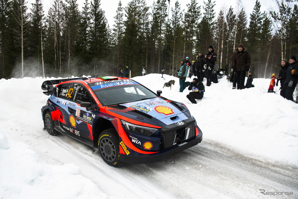 #42 クレイグ・ブリーン（Hyundai i20 N Rally1 HYBRID／今季WRC第2戦スウェーデン）《Photo by Red Bull》