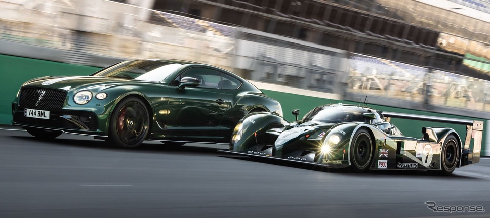 ベントレー・コンチネンタル GT の「ル・マン・コレクション」と2003年のル・マンで優勝した「スピード8」《photo by Bentley》