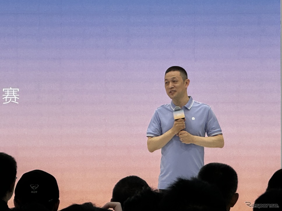 NIOの董事長・CEOの李斌氏(上海モーターショー2023)《写真撮影 八杉理@現代文化研究所》