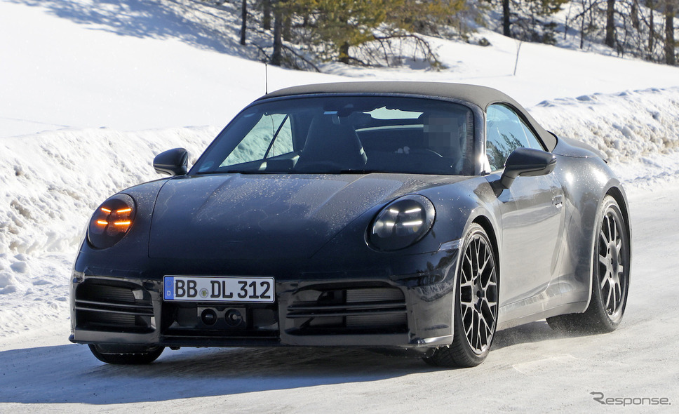 ポルシェ 911 カブリオレ 改良新型（スクープ写真）《APOLLO NEWS SERVICE》