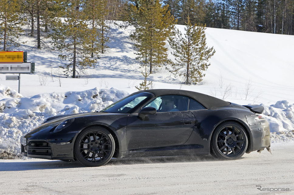 ポルシェ 911 カブリオレ 改良新型（スクープ写真）《APOLLO NEWS SERVICE》