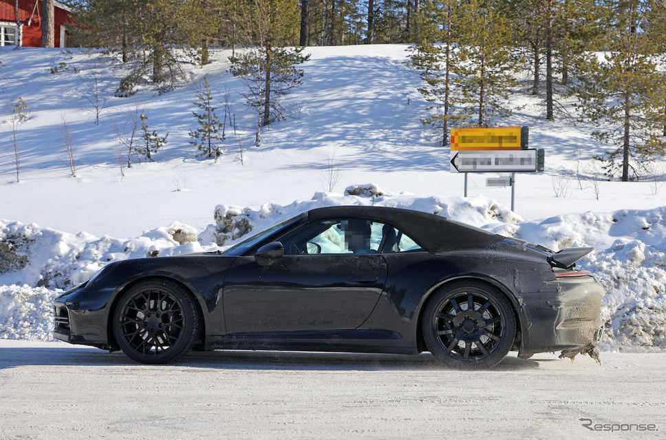 ポルシェ 911 カブリオレ 改良新型（スクープ写真）《APOLLO NEWS SERVICE》