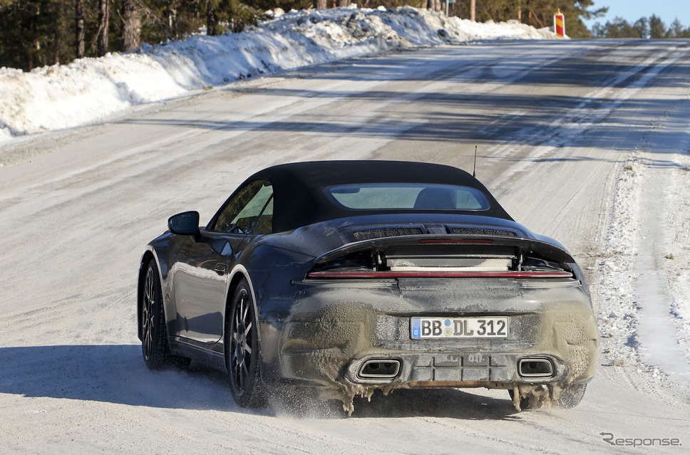 ポルシェ 911 カブリオレ 改良新型（スクープ写真）《APOLLO NEWS SERVICE》