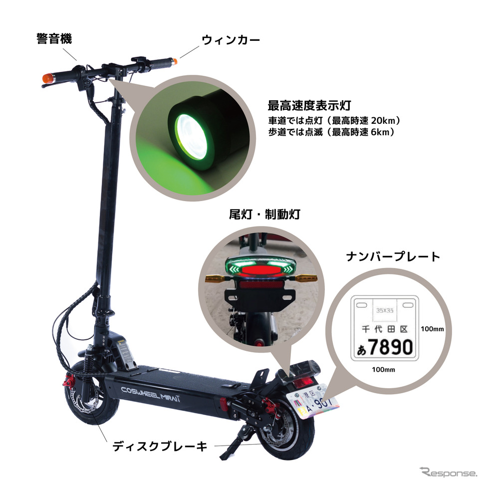 Acalie COSWHEEL MIRAI T Lite:自転車・電動モビリティまちづくり博2023出展予定《写真提供 Acalie》