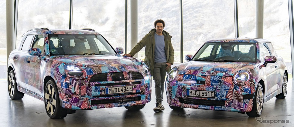 MINI クロスオーバー 次期型のEVと3ドアハッチバックEVの次期型『クーパー・エレクトリック』のプロトタイプ《photo by MINI》