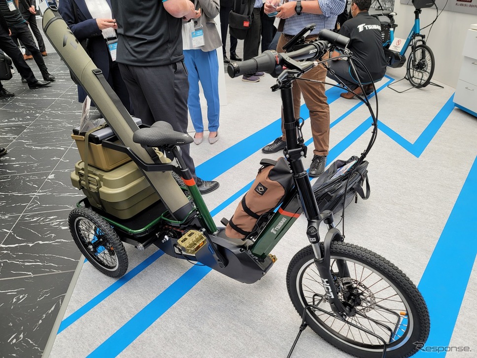 低重心で積載量の多さが魅力の3輪電動アシスト自転車「e-Cargo」コンセプトモデル《写真撮影 根岸智幸》