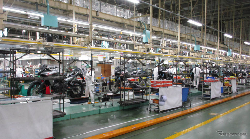 熊本製作所 二輪車生産ライン《写真提供:本田技研工業》