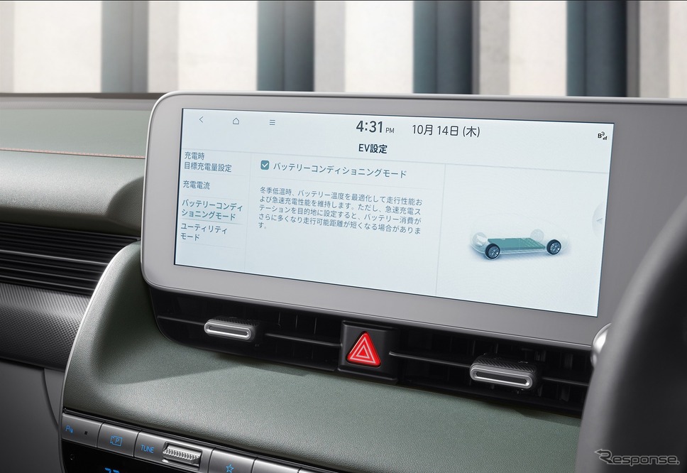 バッテリープレコンディショニング《写真提供：Hyundai Mobility Japan》