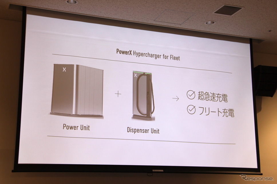 パワーエックスの商用EV向け充電システム「Hypercharger for Fleet（ハイパーチャージャー フォー フリート）」《写真撮影 吉田瑶子》